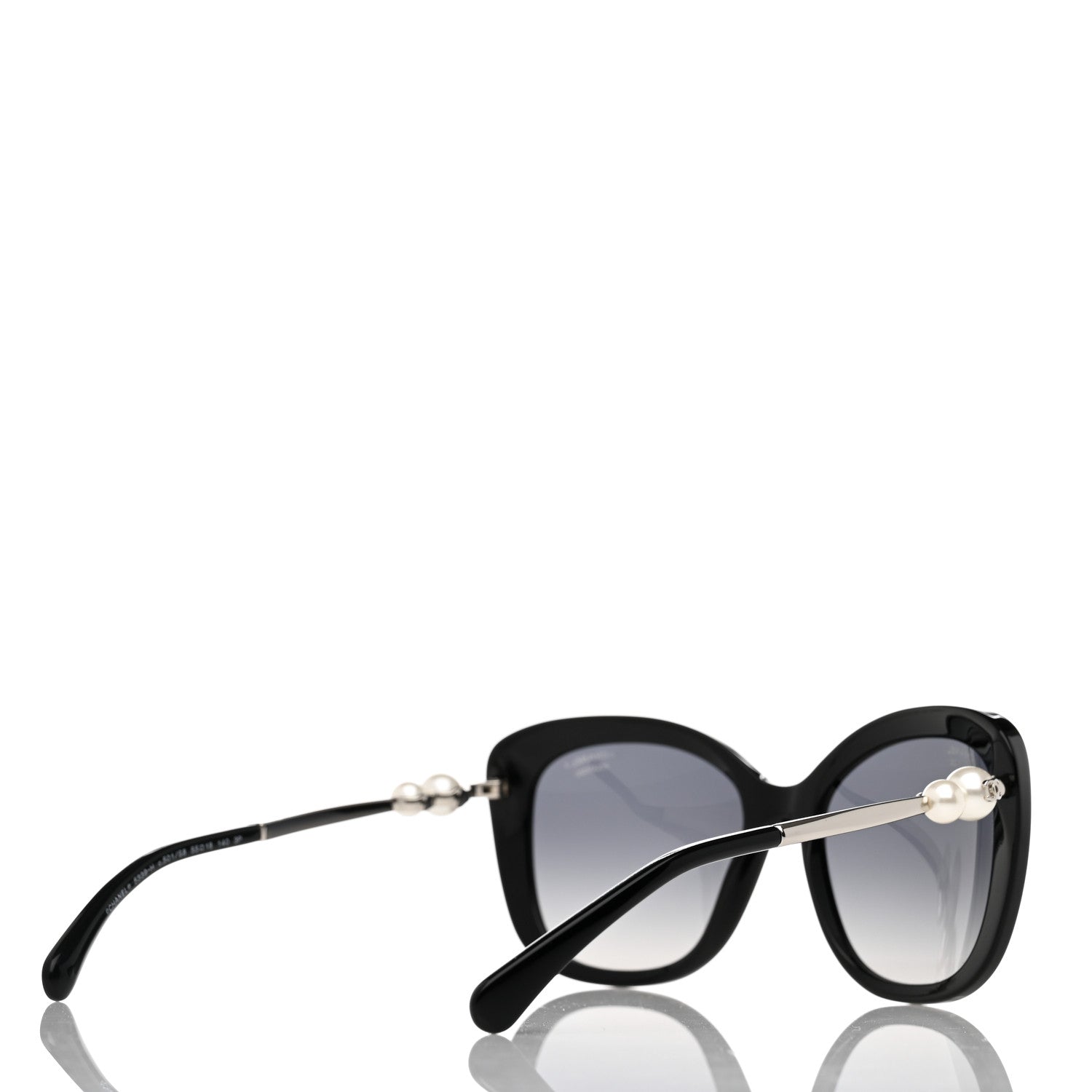 Chanel Acetate Polarized Butterfly Winter Pearl Sunglasses 5339-H-A Black 4 of 8