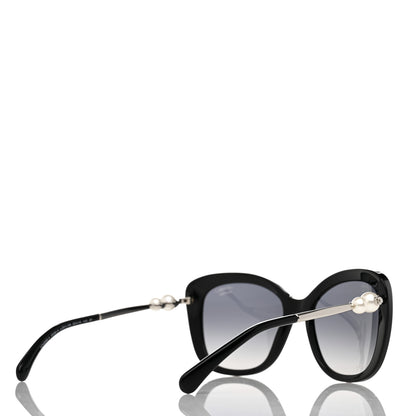 Chanel Acetate Polarized Butterfly Winter Pearl Sunglasses 5339-H-A Black 4 of 8