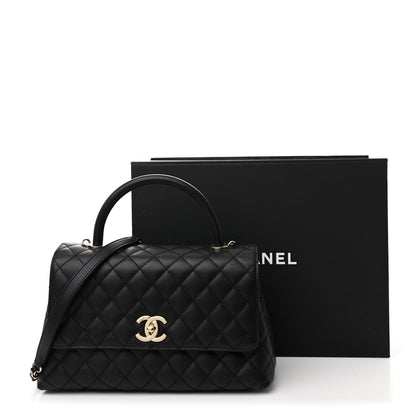 Chanel Caviar Quilted Small Coco Handle Flap Black 13 of 13