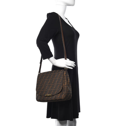 Fendi Zucca Vitello Artic Messenger Bag Tobacco Castagna 2 of 12