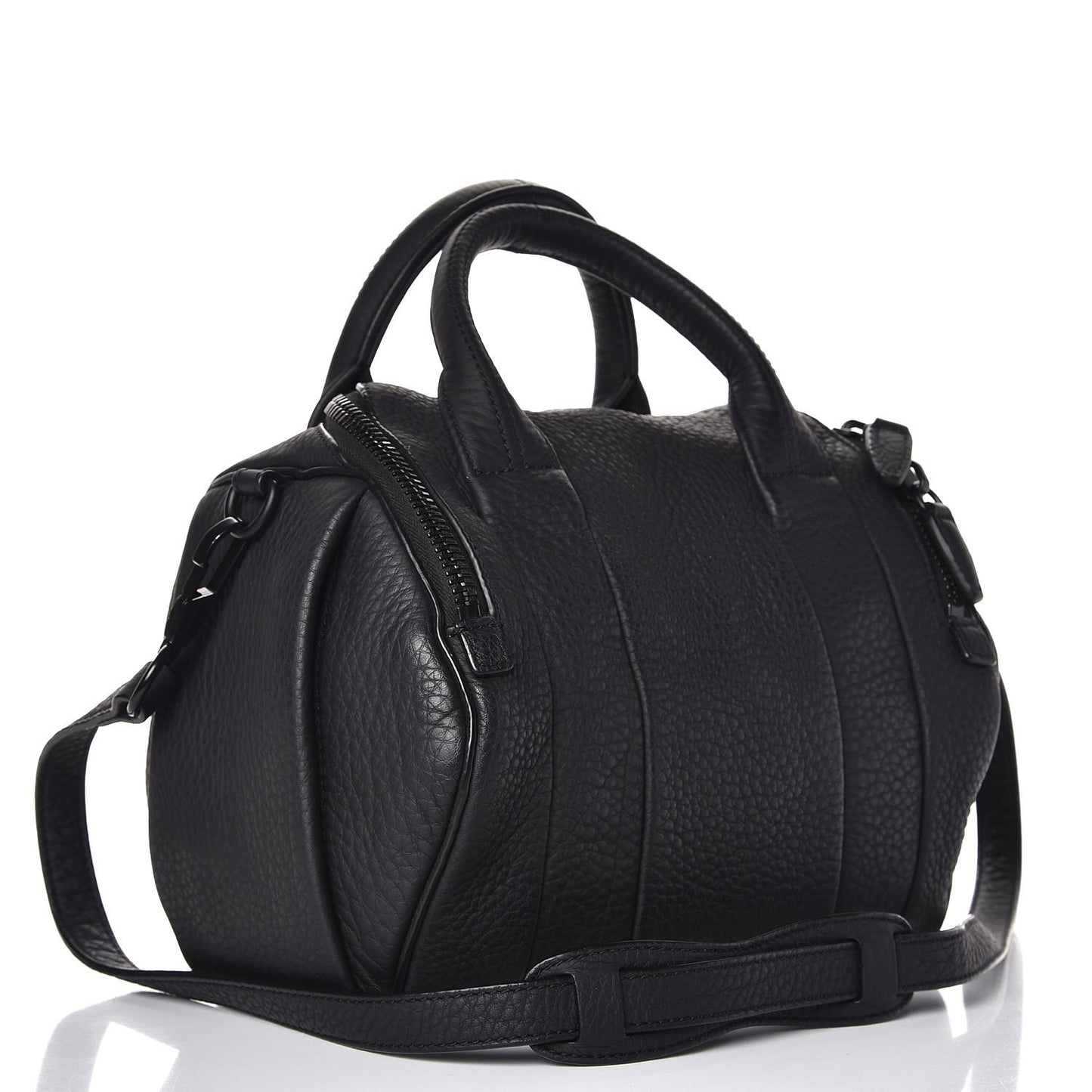 Pebbled Lambskin Rockie Black Matte Black Hardware