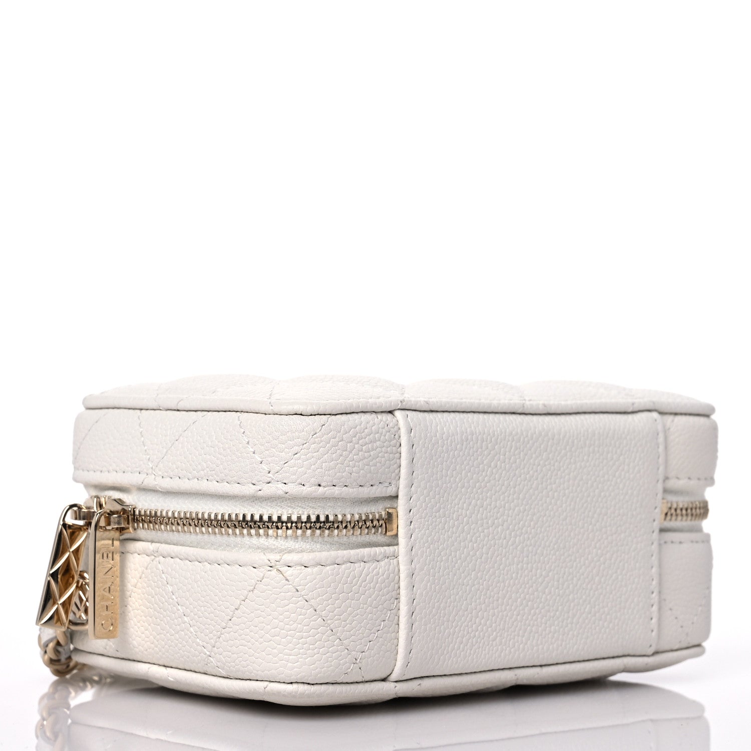Chanel Caviar Quilted Small Top Handle Vanity Case White 5 of 11