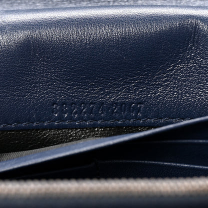 Gucci Snakeskin Horsebit 1955 Continental Wallet Blue 7 of 7