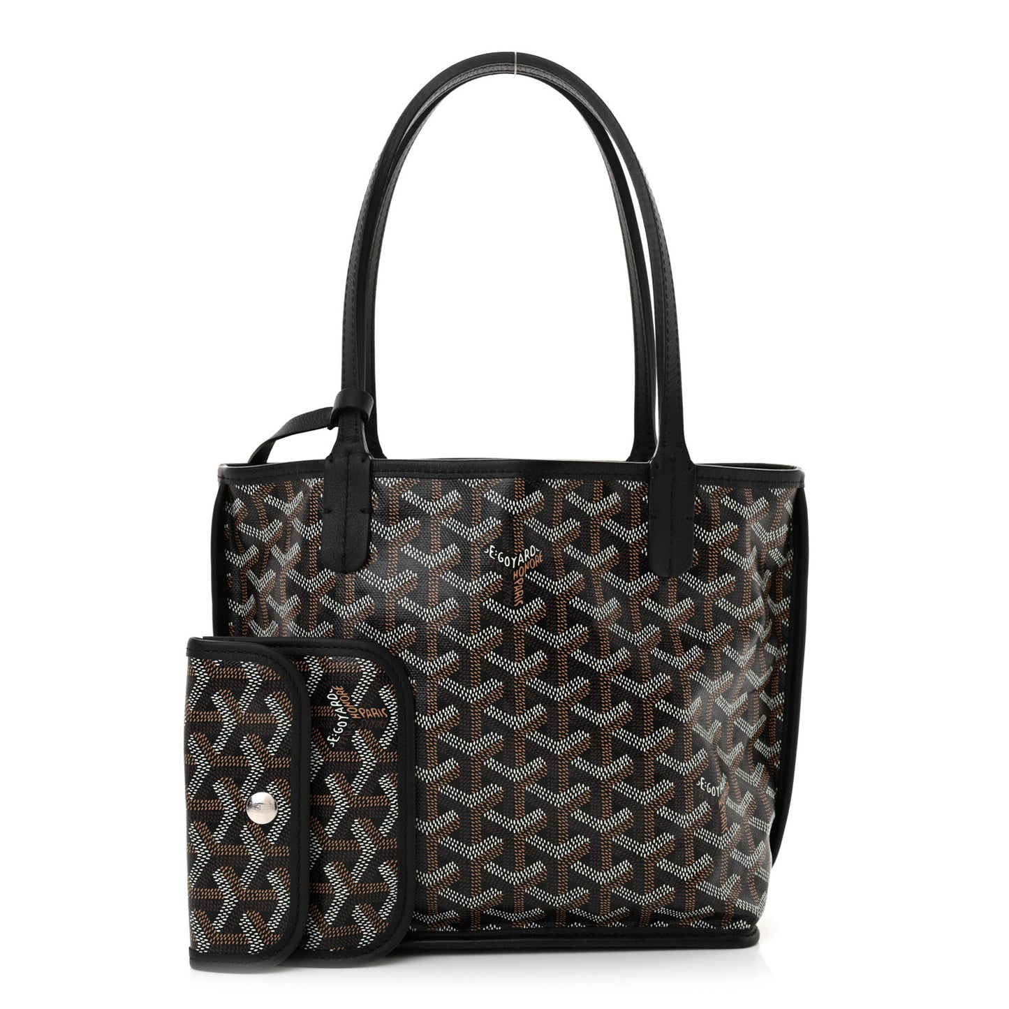 Goyardine Reversible Mini Anjou Black
