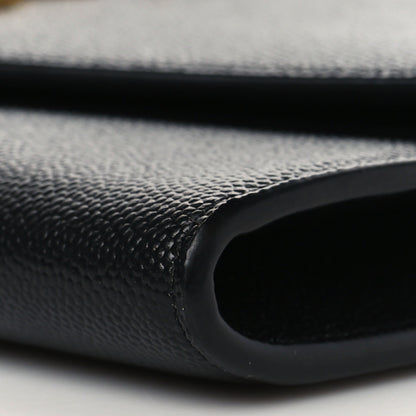 Saint Laurent Grain De Poudre Uptown Chain Wallet Black 11 of 11