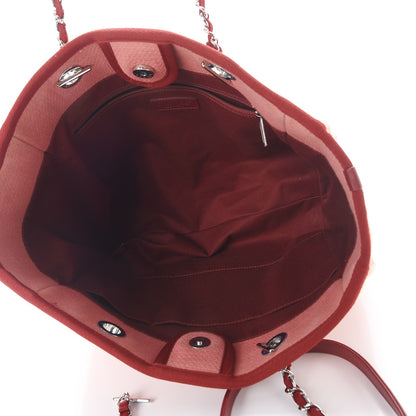 Chanel Canvas Small Deauville Tote Red 5 of 11
