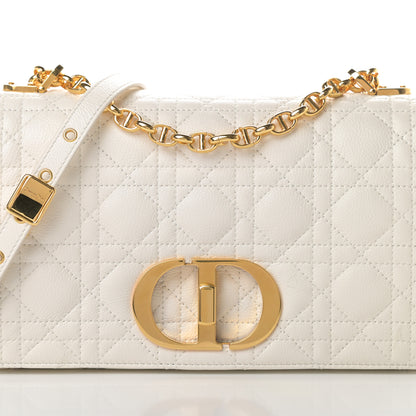Christian Dior Lambskin Cannage Medium Dior Bag Ivory 8 of 12