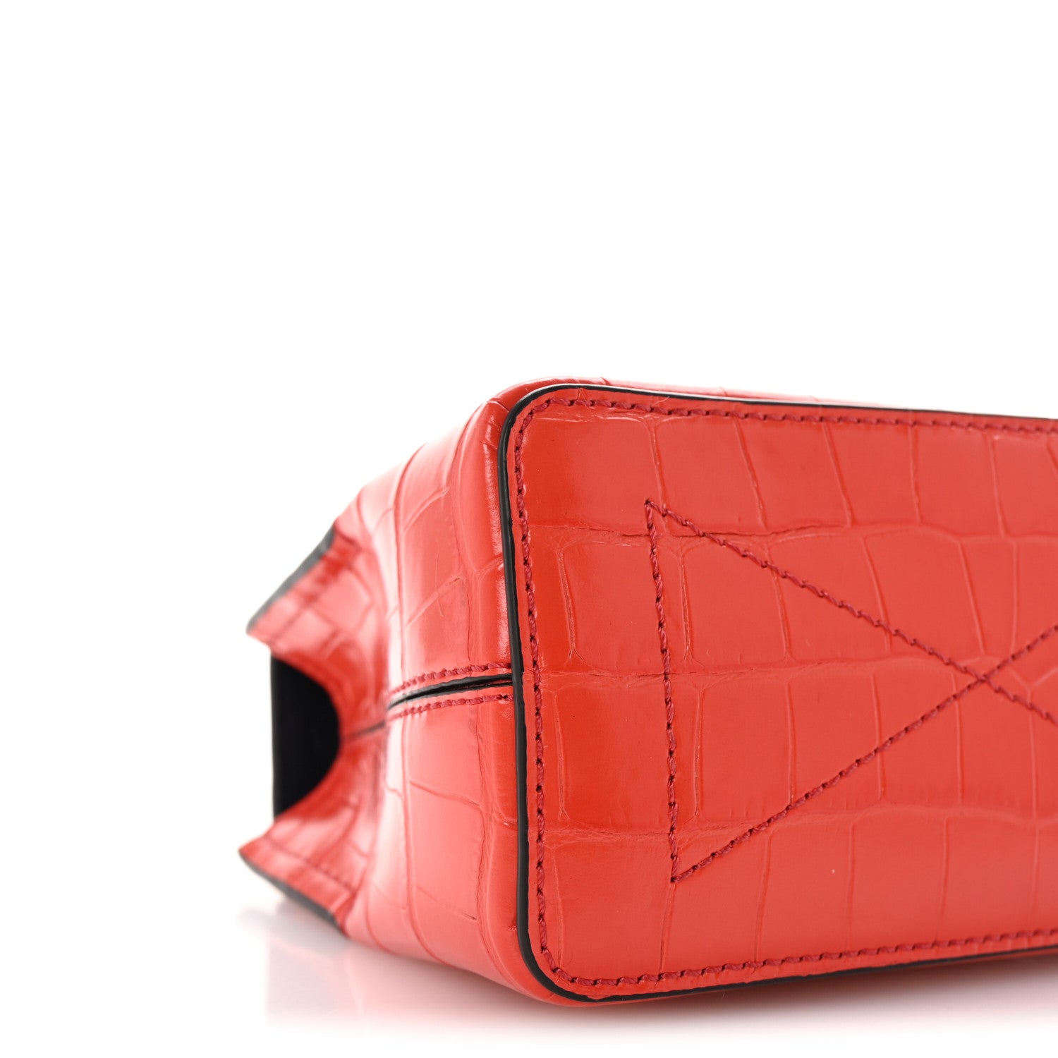 Mulberry Shiny Crocodile Embossed Micro Seaton Hibiscus Red 9 of 10
