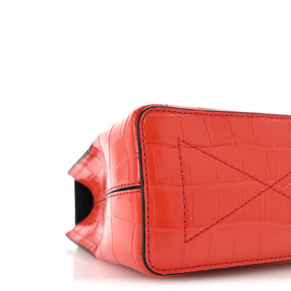 Mulberry Shiny Crocodile Embossed Micro Seaton Hibiscus Red 9 of 10