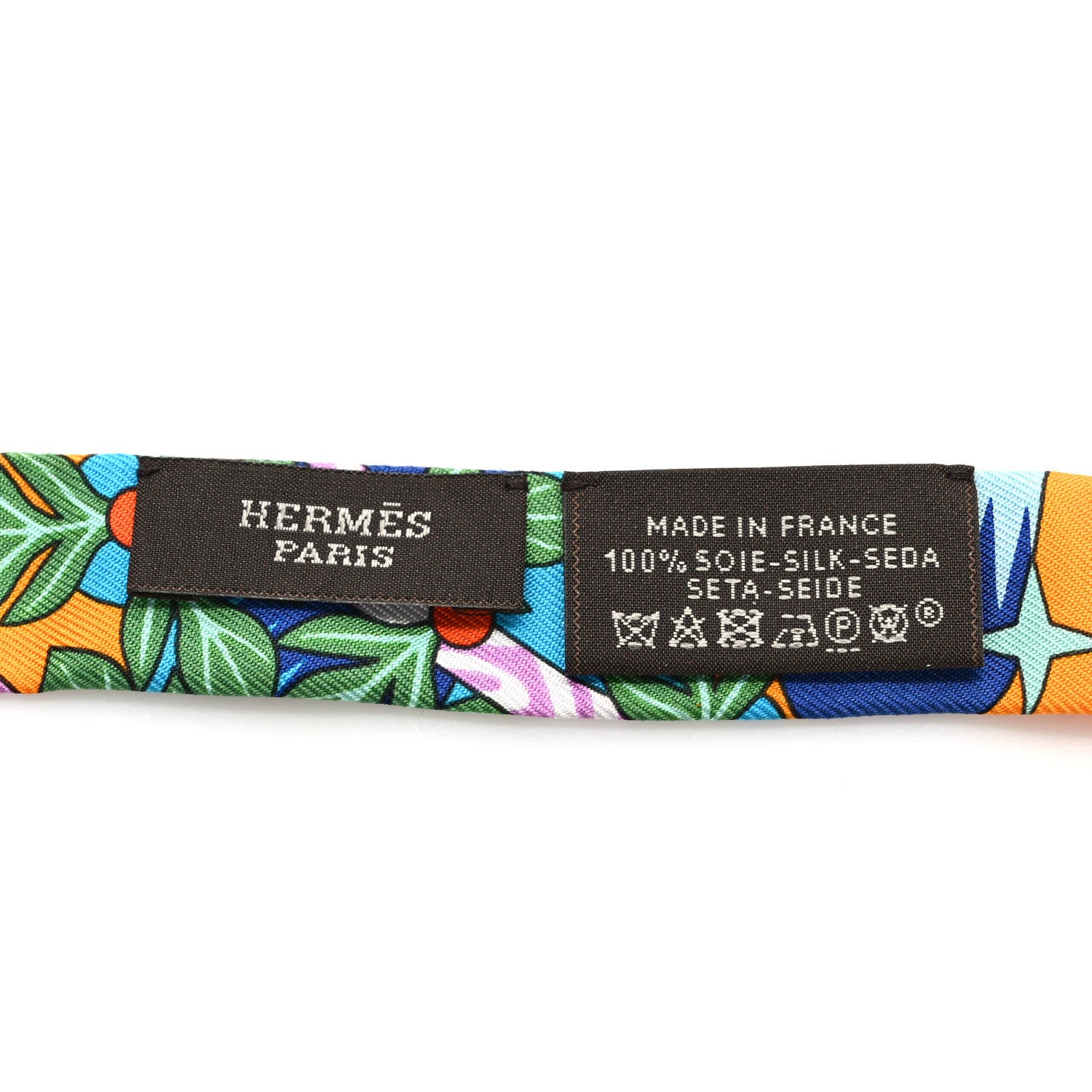 Hermes Silk La Source de Pegase Doll Twilly Orange Vif Jaune 3 of 3