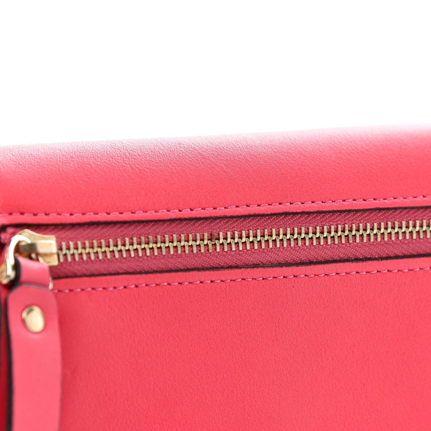 Valentino Garavani Vitello Rockstud Wallet On Strap Deep Rose 9 of 11