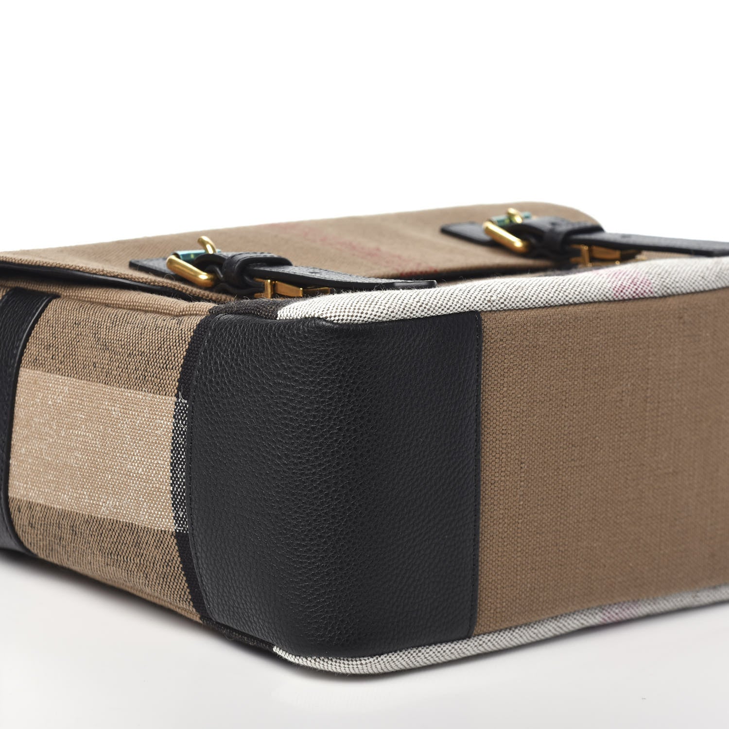 Burberry Canvas Mega Check Large Baildon Messenger Bag Black 7 of 8