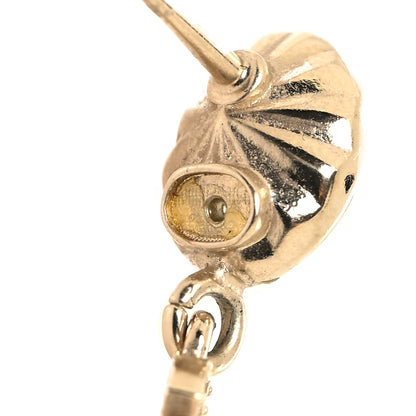 Chanel Crystal CC Drop Earrings Gold 5 of 6