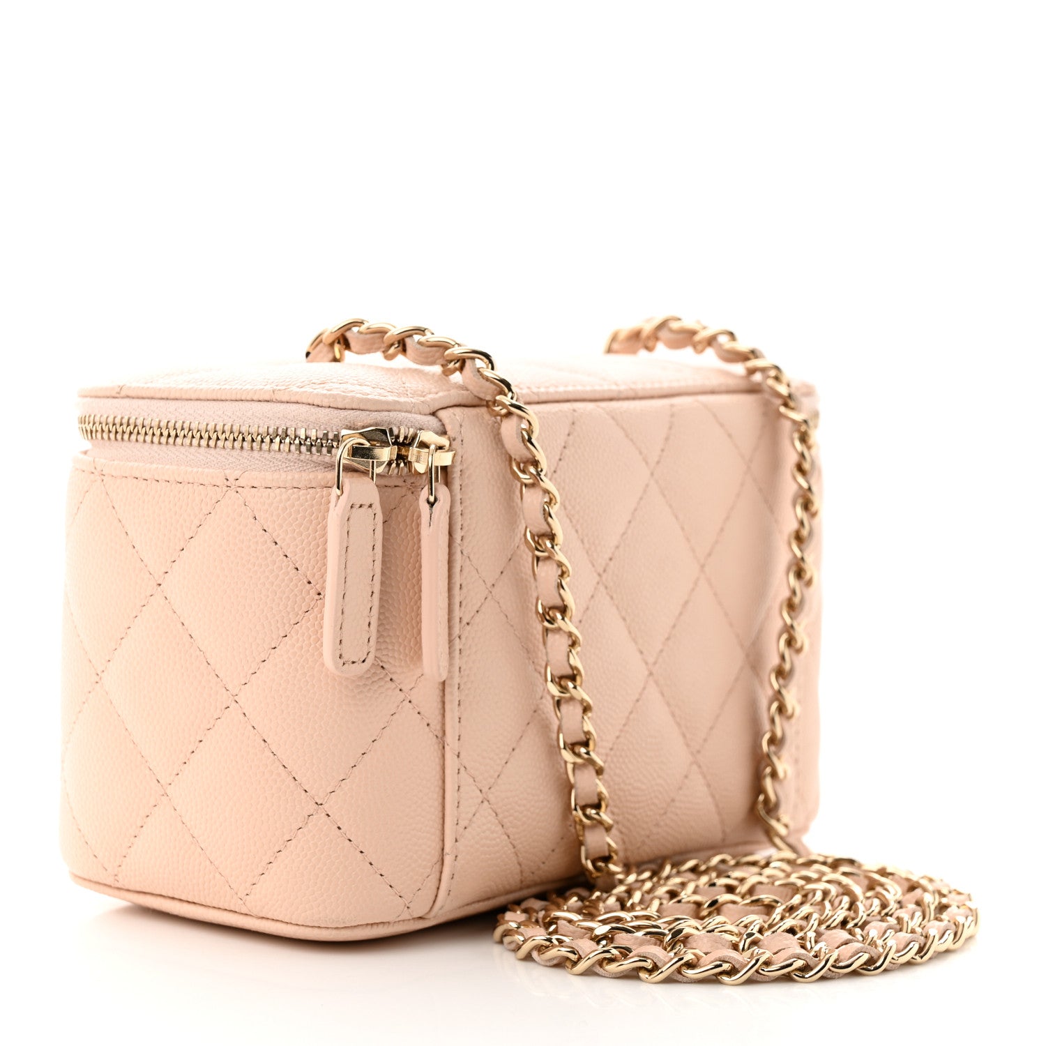 Chanel Caviar Quilted Small Vanity Case With Chain Light Pink 3 of 10