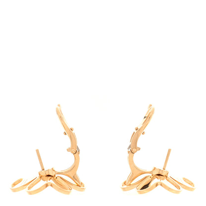 Van Cleef & Arpels 18K Yellow Gold Diamond Large Frivole Earrings 3 of 5