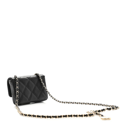 Chanel Caviar Quilted Mini Chain Belt Bag Black 2 of 10