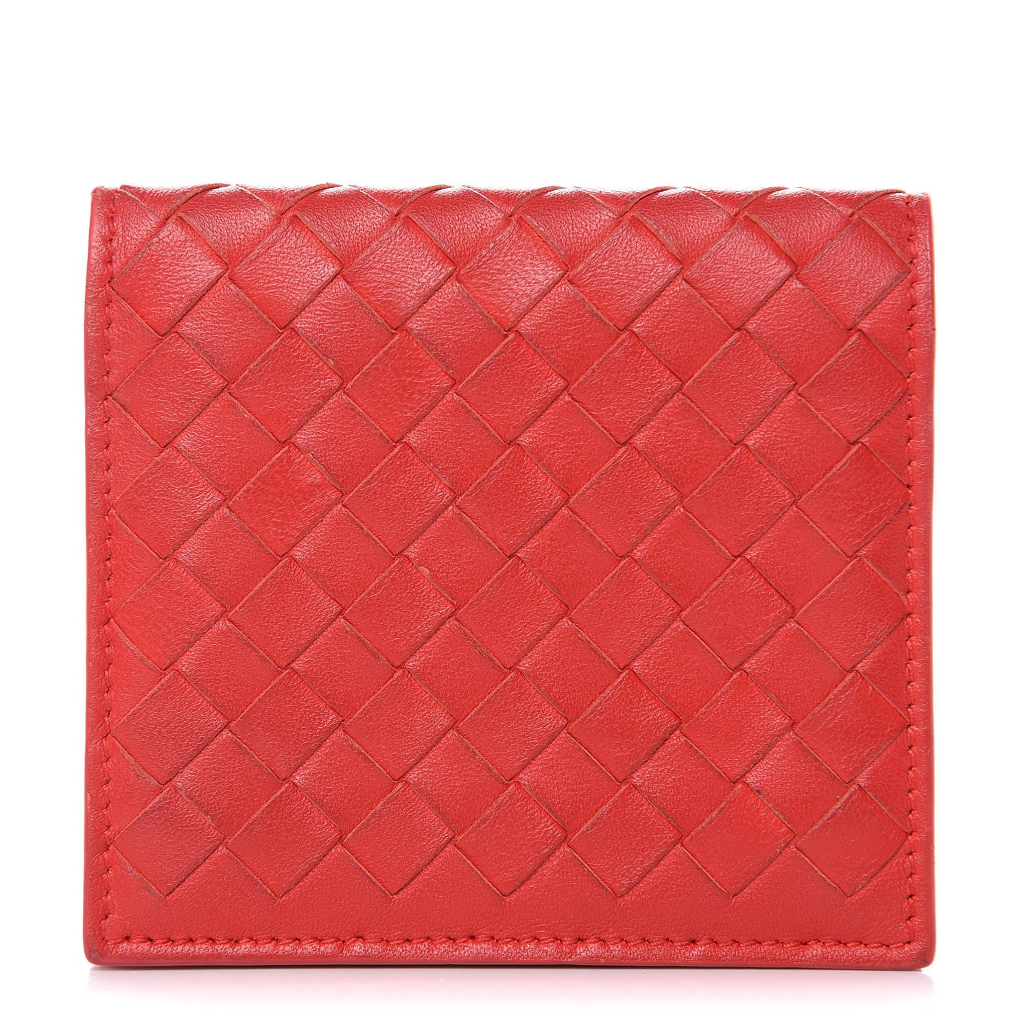 Bottega Veneta Nappa Intrecciato Card Holder Red 1 of 9