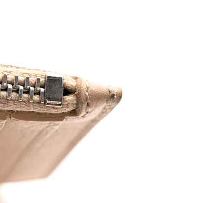 Saint Laurent Grained Calfskin 5 Fragments Zip Pouch Card Holder Nude Powder 8 of 10