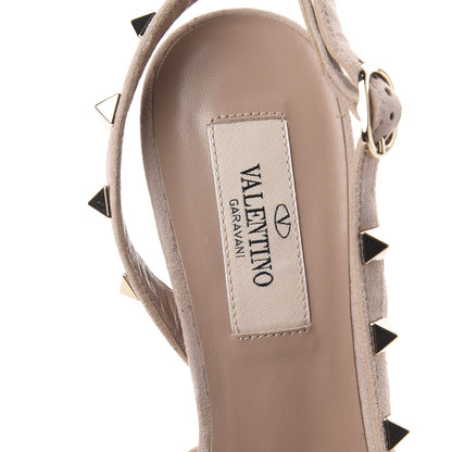 Valentino Garavani Mesh Point d'Esprit Rockstud Half D'Orsay Slingback 85mm Pumps 36.5 Rose Cannelle 7 of 8