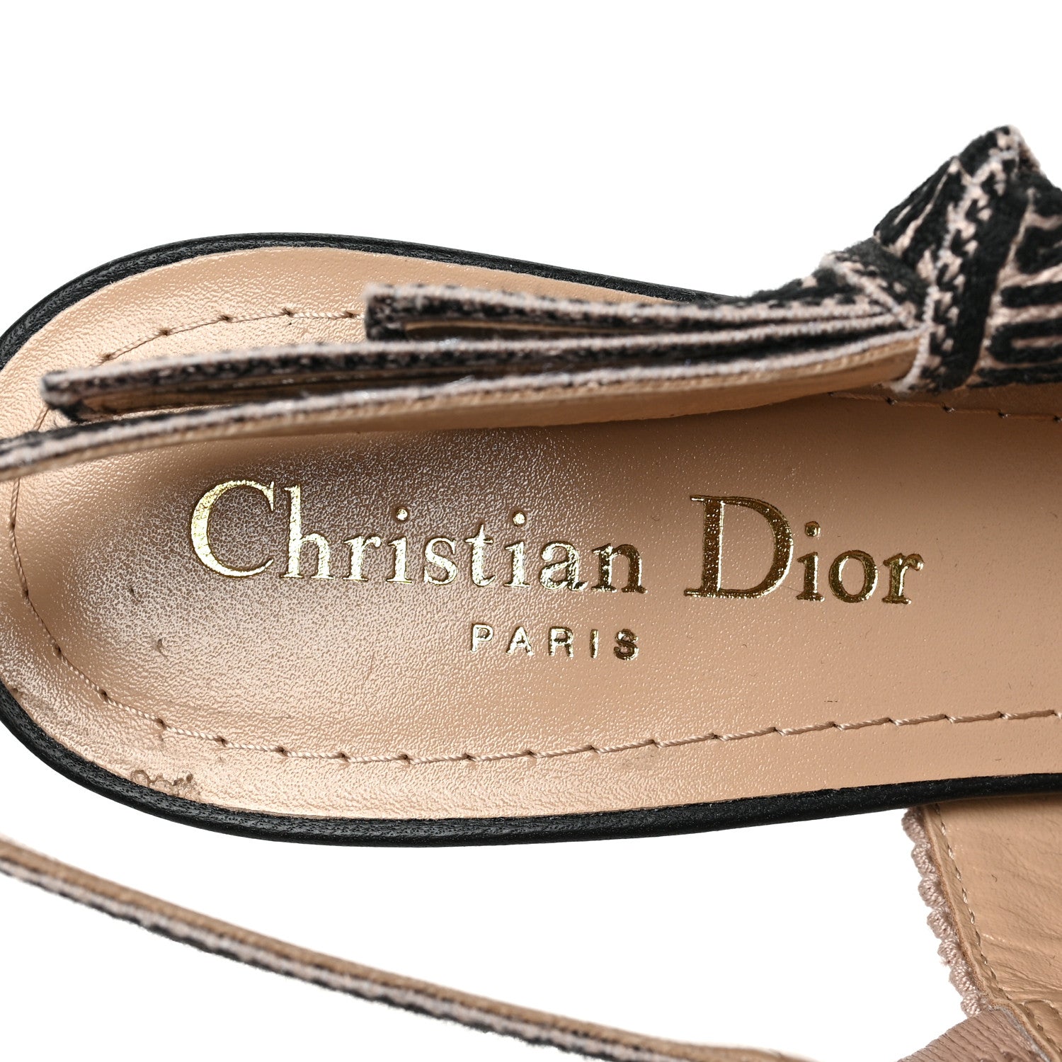 Christian Dior Canvas Jardin Botanique Embroidered J'Adoir Slingback 100mm Pumps 36 Black Nude 7 of 9