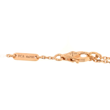 Van Cleef & Arpels 18K Rose Gold Carnelian Sweet Alhambra Bracelet 3 of 3