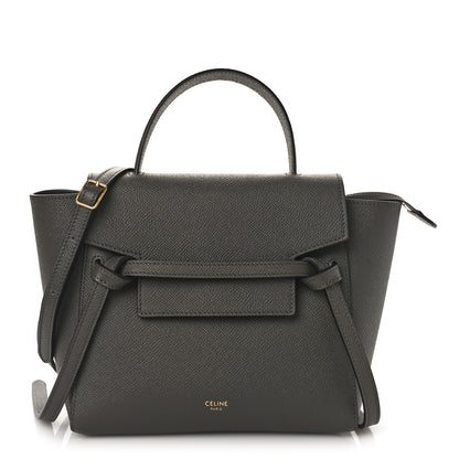 Celine Grained Calfskin Nano Belt Bag Grey 1 of 8