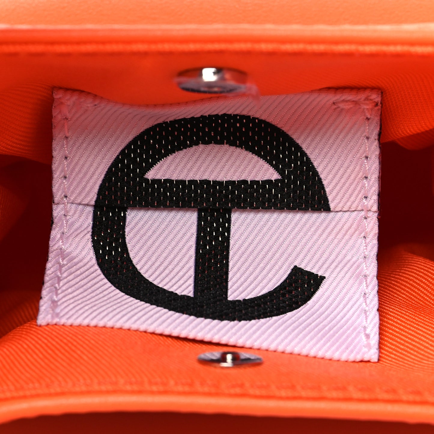 Vegan Leather Small Shopping Bag Orange
