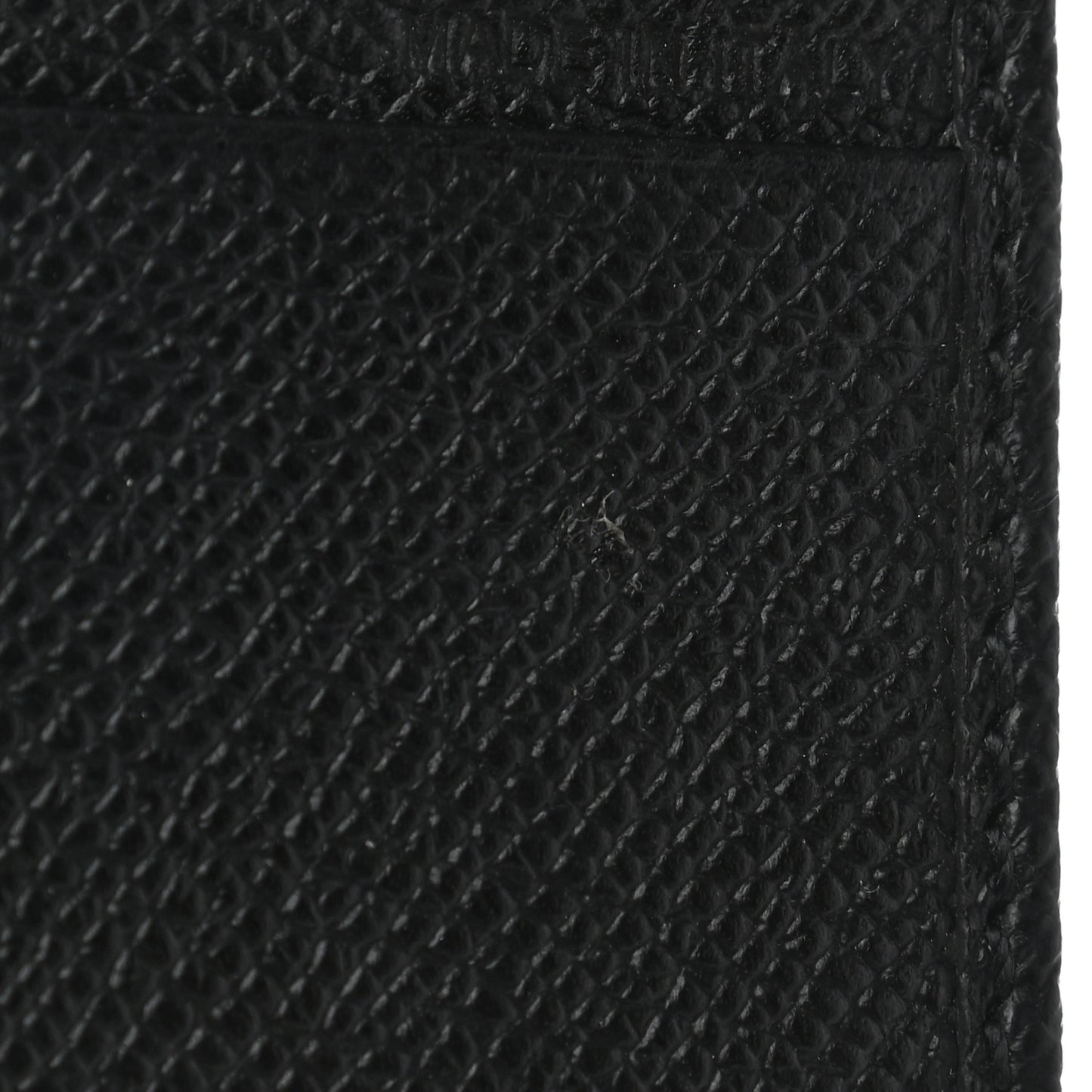 Grainy Calfskin Card Case Black