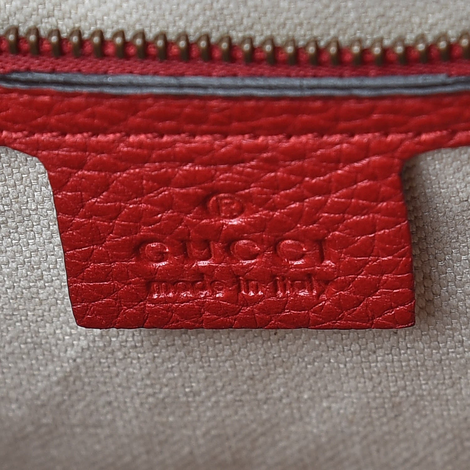 Gucci Calfskin Small GG Marmont Top Handle Bag Vulcanic Red 9 of 10