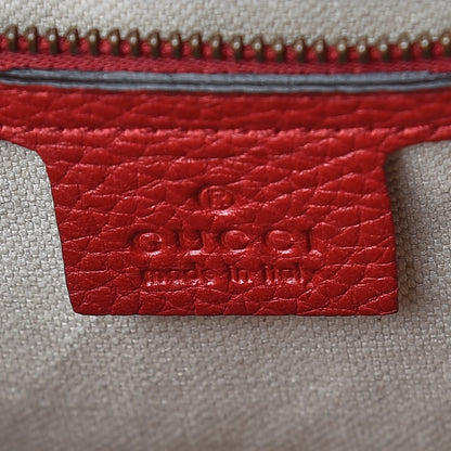 Gucci Calfskin Small GG Marmont Top Handle Bag Vulcanic Red 9 of 10