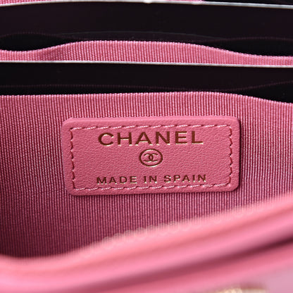 Chanel Sheepskin Quilted Mademoiselle Vintage Zip Pouch Pink 5 of 7