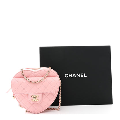 Chanel Lambskin Quilted Large CC In Love Heart Bag Light Pink 11 of 11
