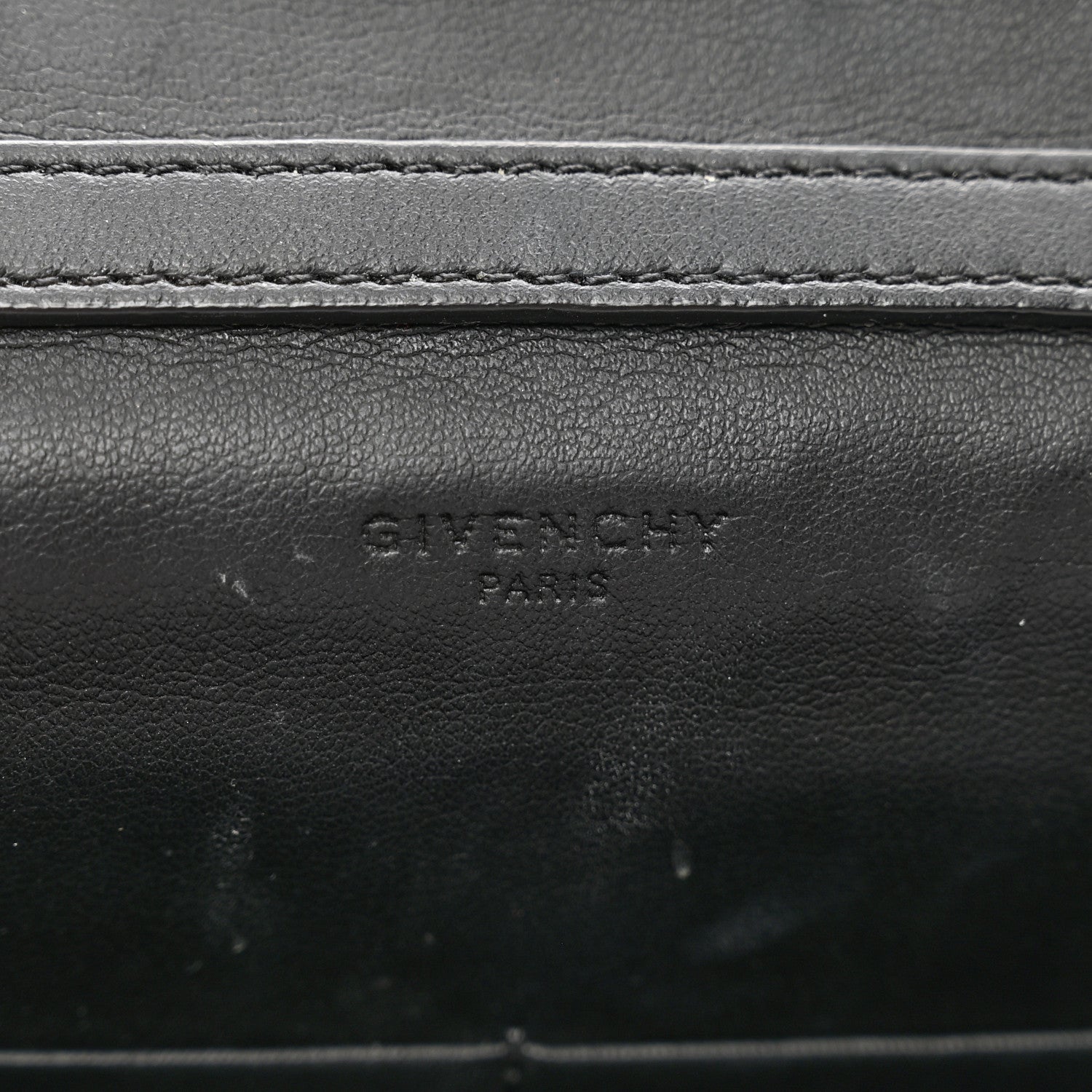 Givenchy Calfskin Star Embossed Chain Wallet Black 6 of 11
