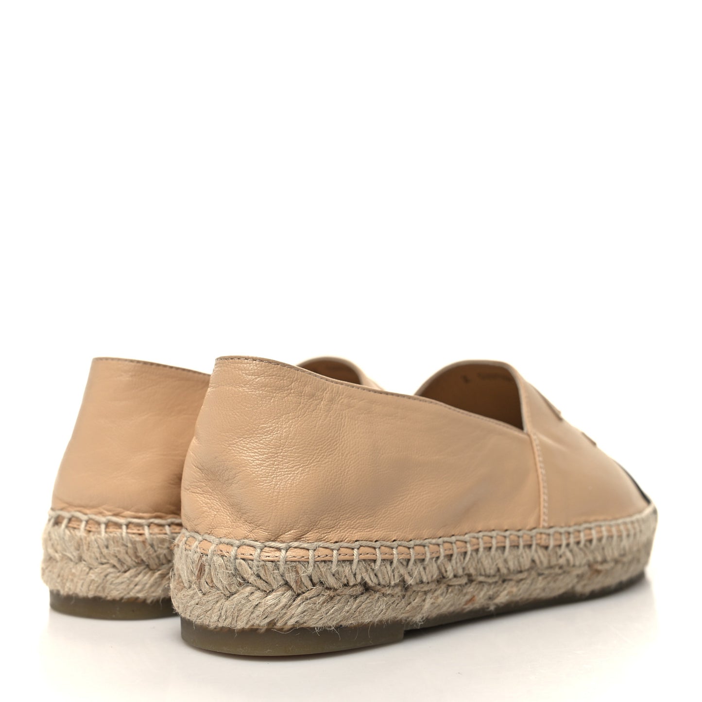 Lambskin CC Espadrilles 40 Beige Black