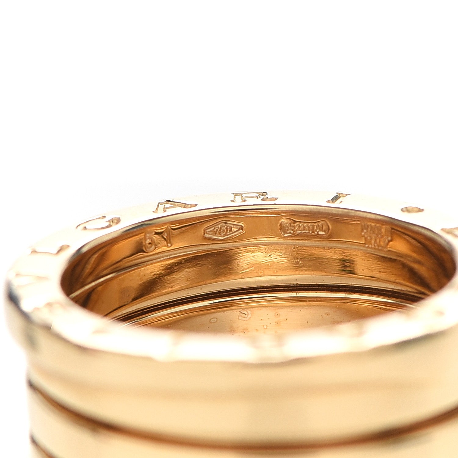 Bulgari 18K Yellow Gold B.Zero1 Four-Band Ring 51 5.75 5 of 5