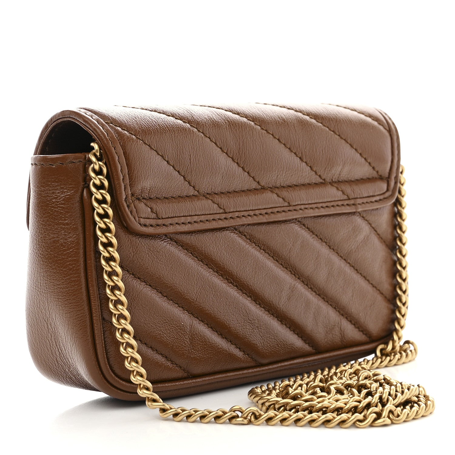 Gucci Azalea Calfskin Matelasse Diagonal Super Mini GG Marmont Shoulder Bag Cuir 3 of 11