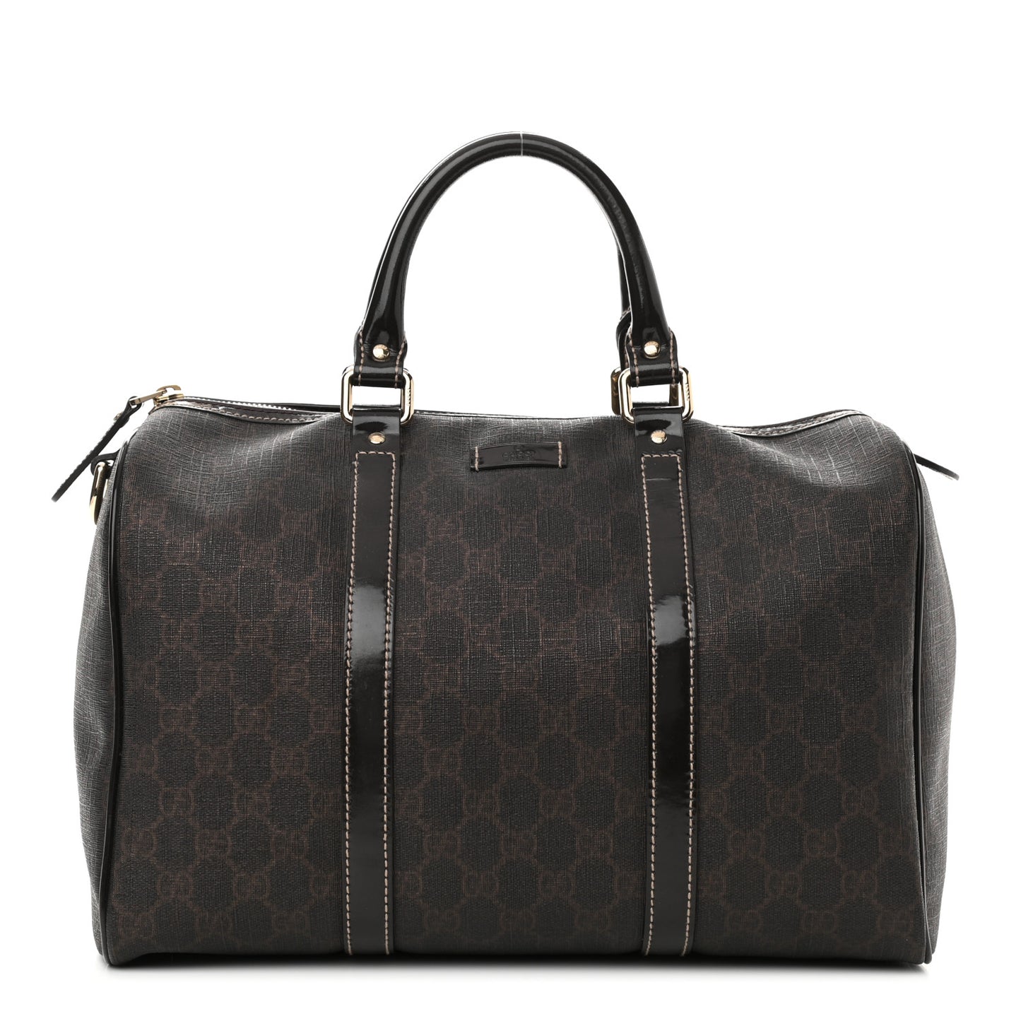 GG Supreme Monogram Medium Boston Dark Brown
