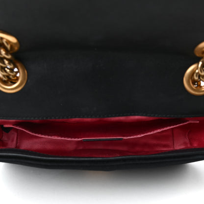 Gucci Velvet Matelasse Mini GG Marmont Shoulder Bag Black 4 of 4