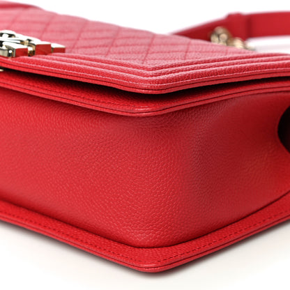Chanel Caviar Quilted Medium Boy Flap Red 9 of 9