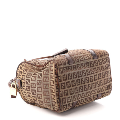 Fendi Zucchino Vitello Small Boston Mogano Panna Bruciato 4 of 9