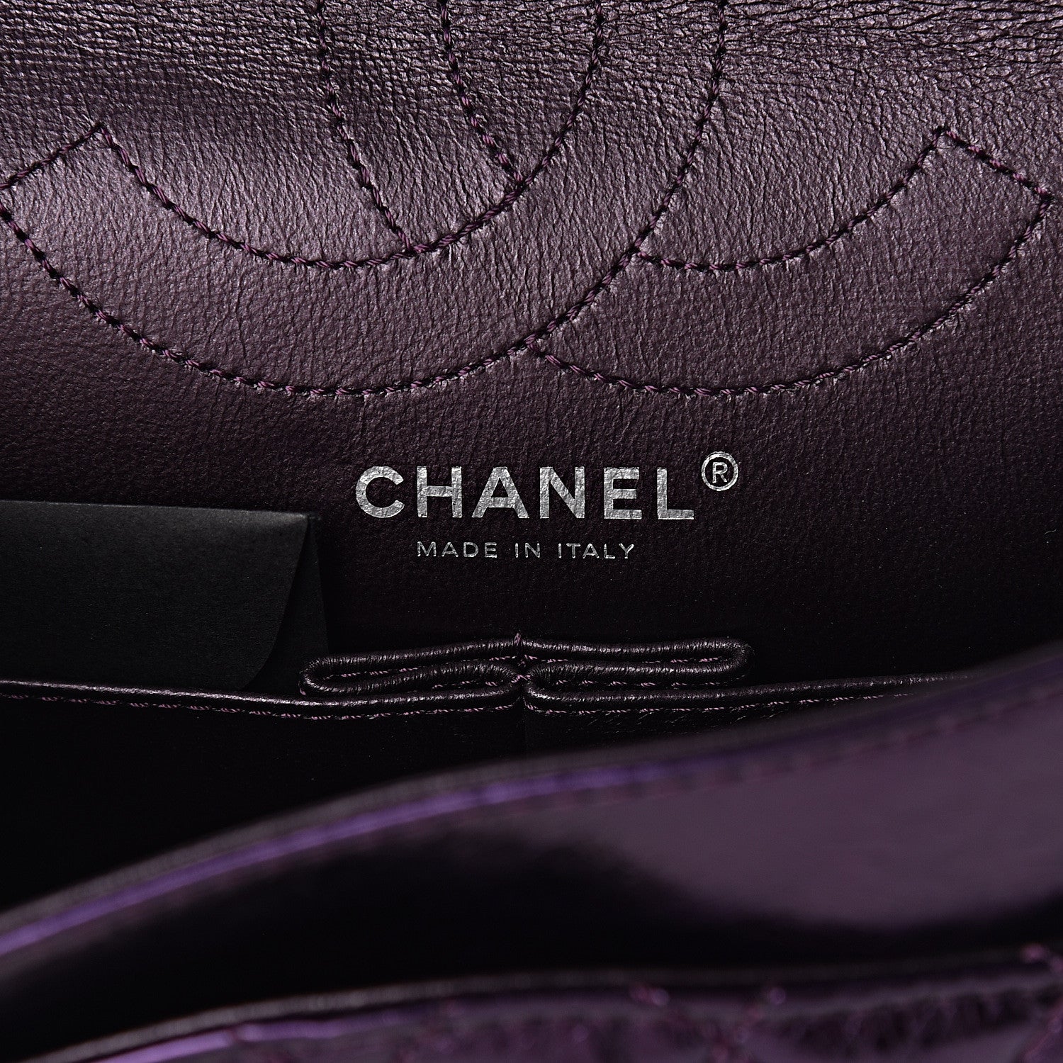 Chanel Metallic Aged Calfskin Quilted 2.55 Reissue 225 Flap Purple 6 of 11