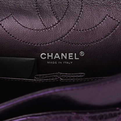Chanel Metallic Aged Calfskin Quilted 2.55 Reissue 225 Flap Purple 6 of 11
