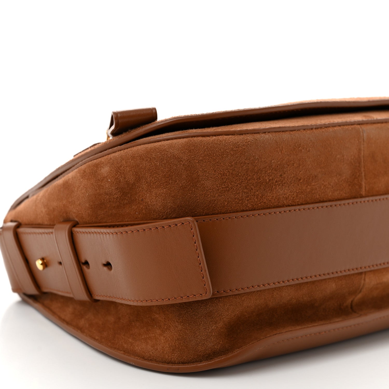 Tom Ford Suede Jennifer Saddle Bag Tobacco 8 of 9