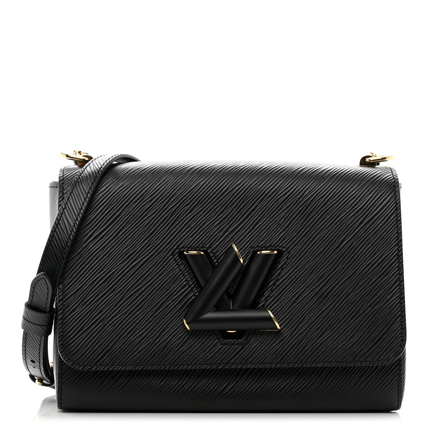 Louis Vuitton Epi Twist Braided Strap Shoulder Bag MM Black 1 of 9