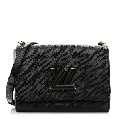 Louis Vuitton Epi Twist Braided Strap Shoulder Bag MM Black 1 of 9