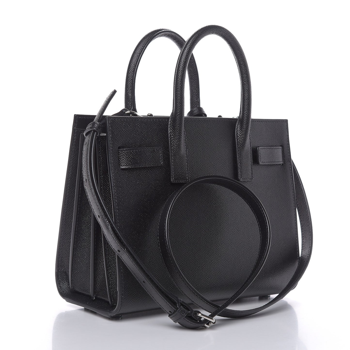 Grained Calfskin Nano Sac De Jour Black