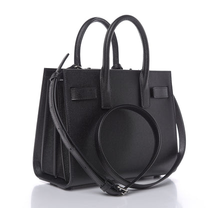 Saint Laurent Grained Calfskin Nano Sac De Jour Black 3 of 11