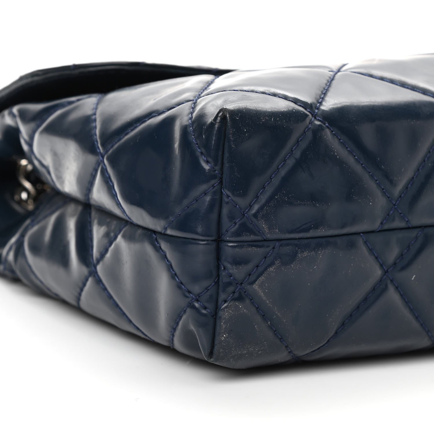 Chanel Vinyl Quilted In The Business Flap Bag Navy Blue 9 of 20
