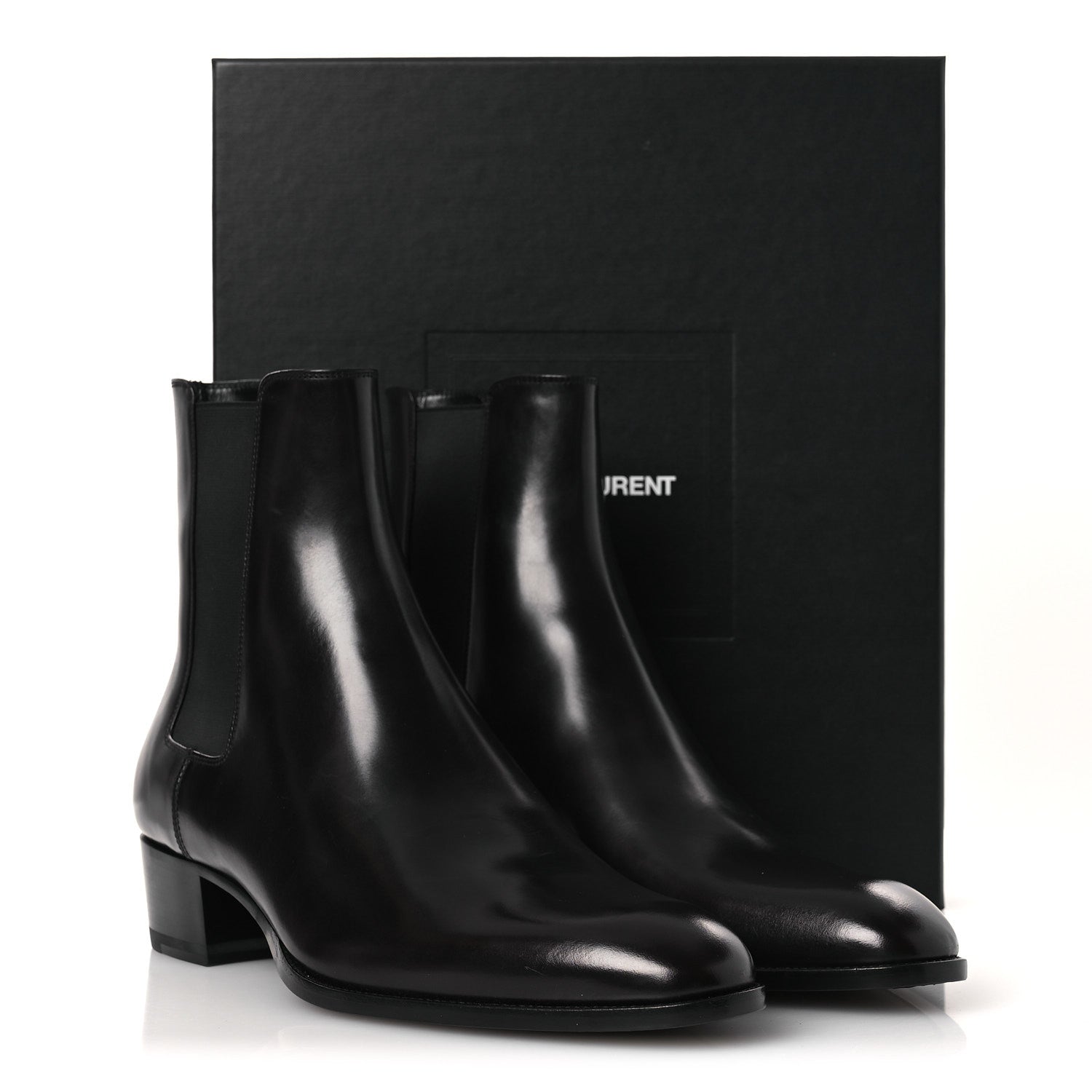 Saint Laurent Calfskin Mens Wyatt 40mm Chelsea Boots 45 Sparrow Brown 12 of 12