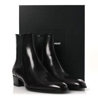 Saint Laurent Calfskin Mens Wyatt 40mm Chelsea Boots 45 Sparrow Brown 12 of 12